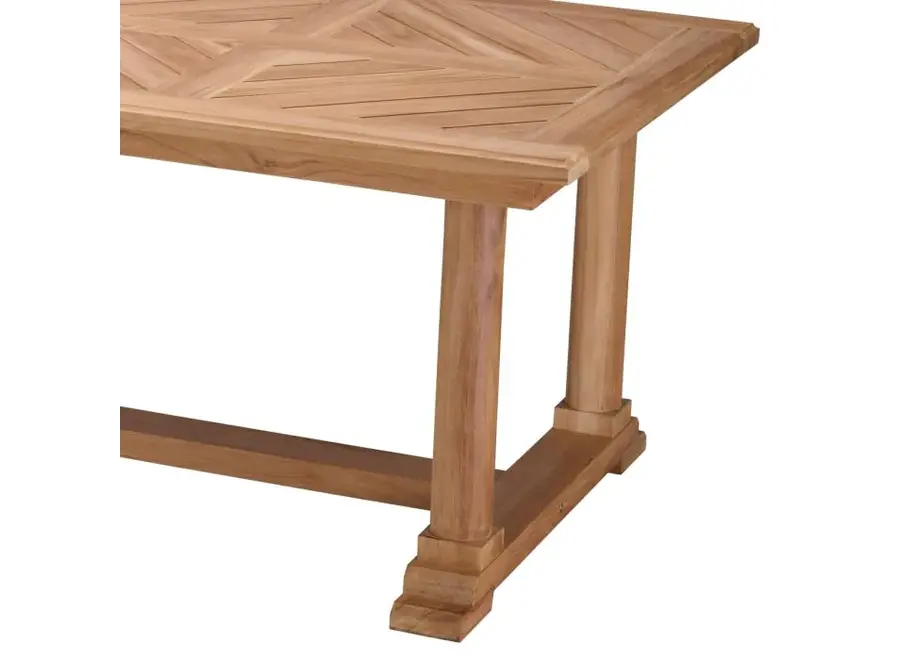Table à manger d'extérieur 'Bell Rive' - Natural Teak