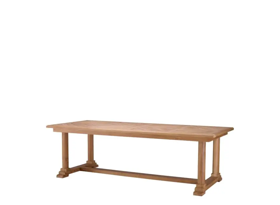 Outdoor Dining Table 'Bell Rive' - Natural Teak