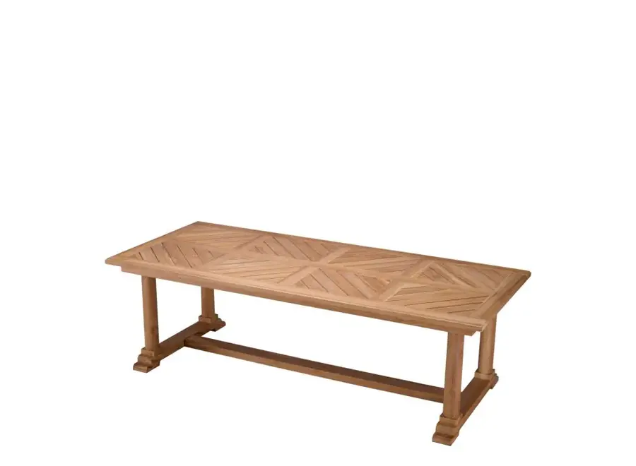 Table à manger d'extérieur 'Bell Rive' - Natural Teak