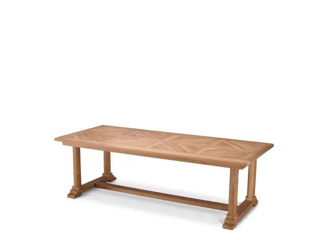 Table à manger d'extérieur Bell Rive - Natural Teak