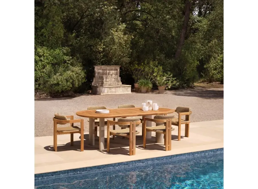 Table à Manger d'Extérieur 'Mogador' - Natural Teak