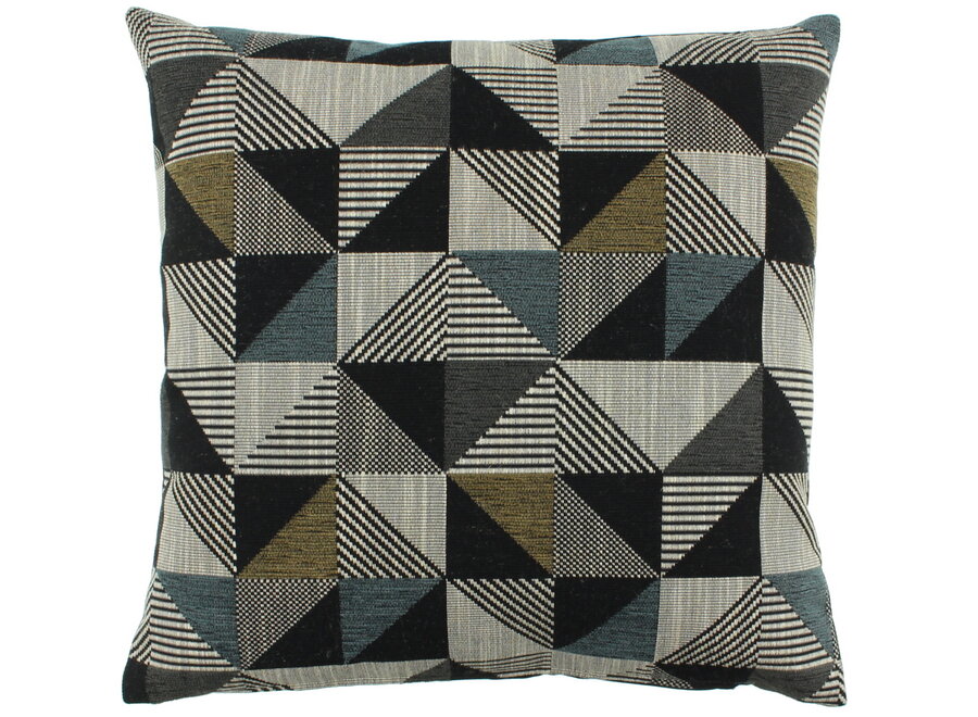 Decorative cushion Pellissia Petrol/Black