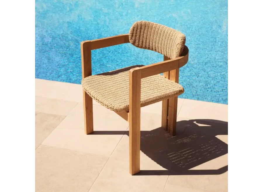 Outdoor dining chair 'Donato' - Natural Teak