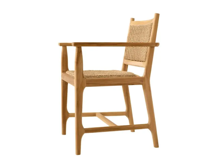 Outdoor dining chair 'Pivetti' - Natural Teak