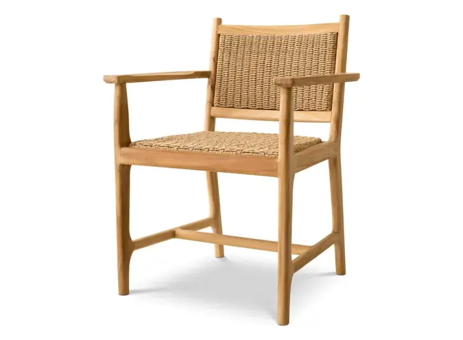 Outdoor dining chair Pivetti - Natural Teak