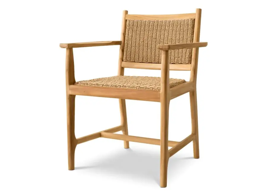 Outdoor dining chair 'Pivetti' - Natural Teak