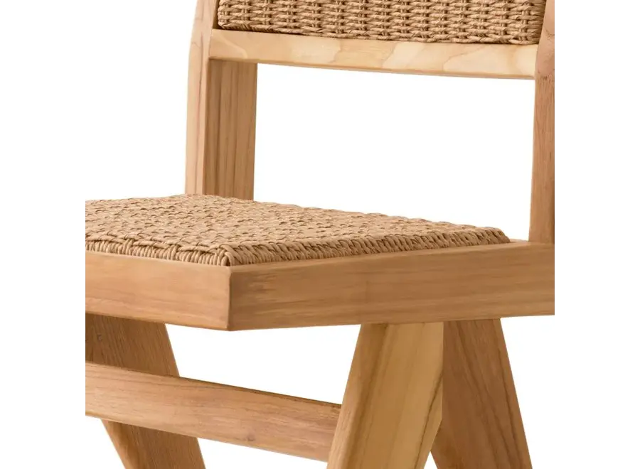 Outdoor dining chair 'Niclas' - Natural Teak