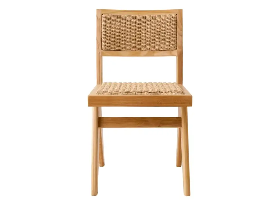 Outdoor dining chair 'Niclas' - Natural Teak