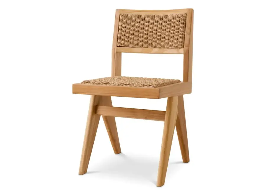 Outdoor dining chair 'Niclas' - Natural Teak