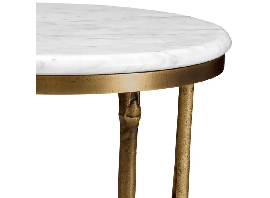 Side table 'Pigna' - White marble