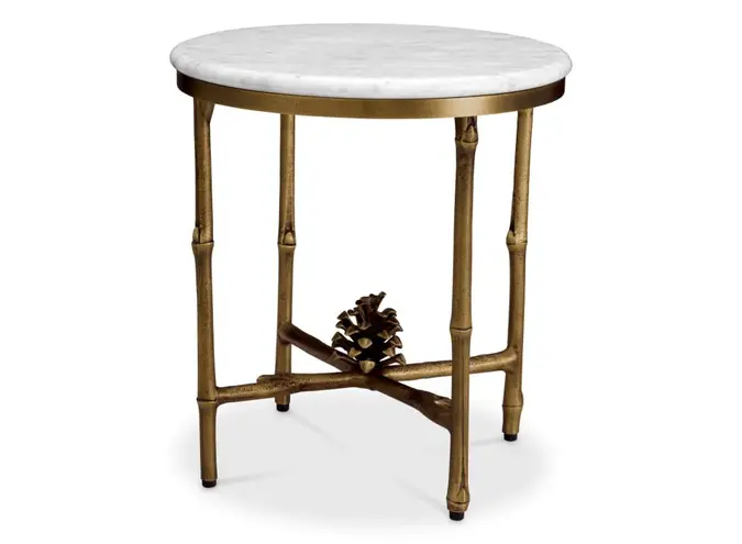 Side table Pigna - White marble