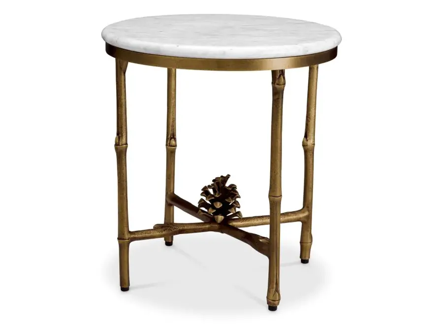 Side table Pigna - White marble