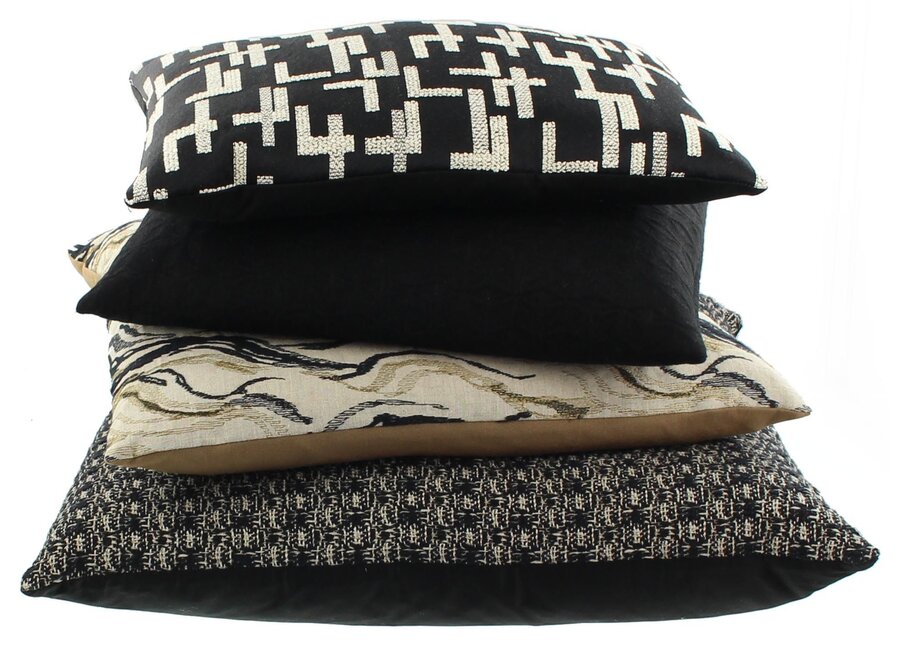 Decorative cushion Sevissa Exclusive Black/Sand