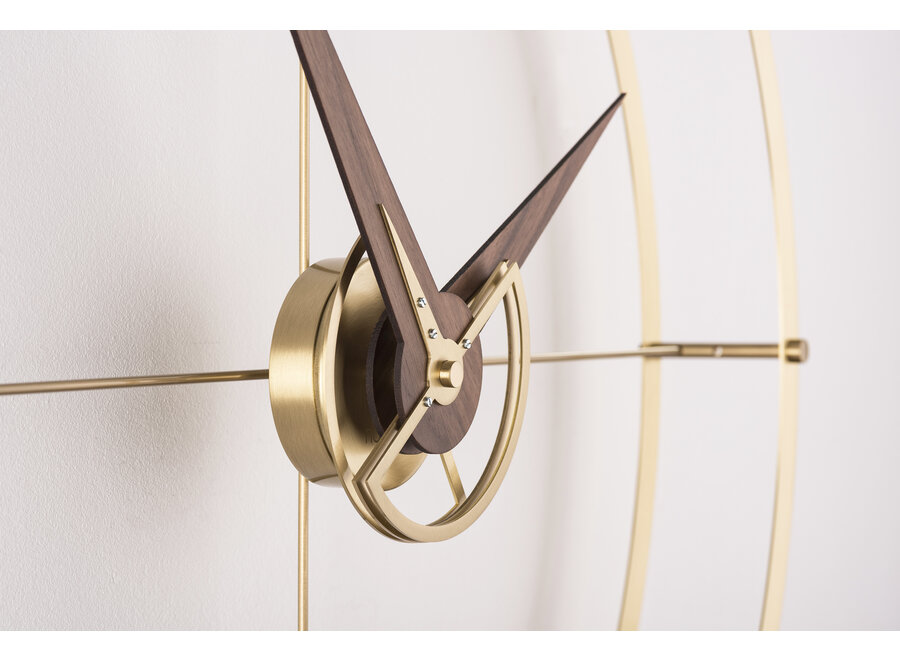 Design wall clock 'Doble O Premium Gold'