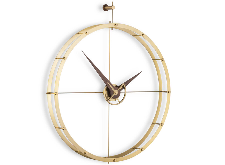Design wall clock 'Doble O Premium Gold'