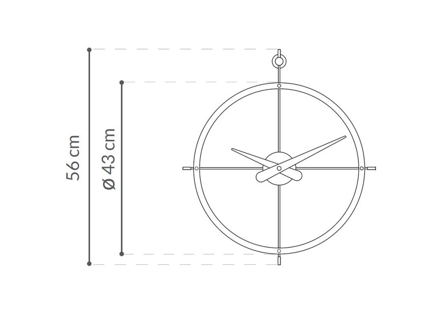 Design wandklok - '2 Puntos Premium Gold'