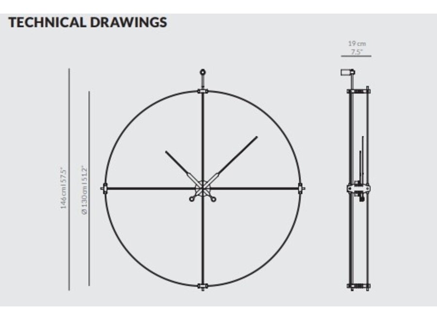 Design clock 'Delmori Premium Gold'