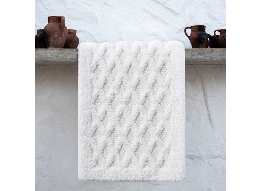 Bathmat 'Diamante' - White