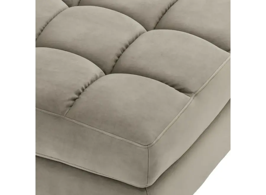 Sofa 'Dean' - Ottoman - Savona greige velvet