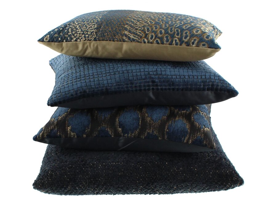 Decorative pillow Ikaya Exclusive Indigo/Gold