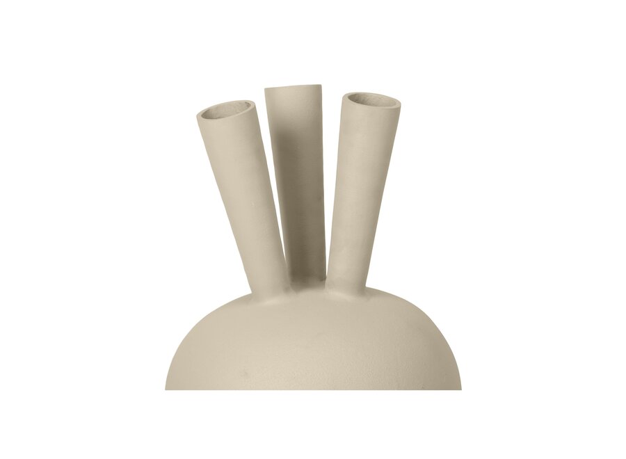 Horn vase '3 mouth' oval Sand