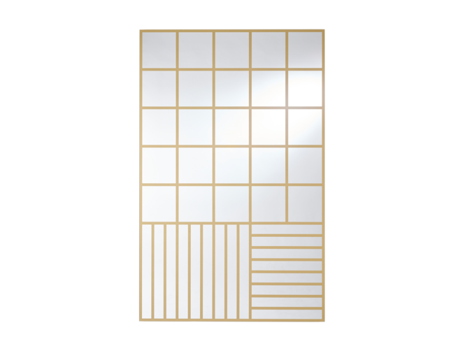 Mirror 'Grid' - Gold