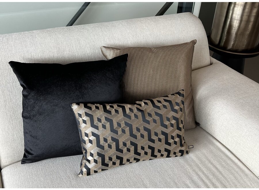 Cushion combination Black/Gold: Milou, Maurice & Perla