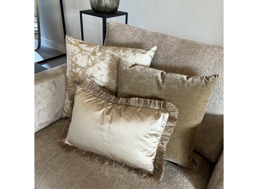 Cushion combination Gold: Lavy,  Severo & Dafne + Fringe