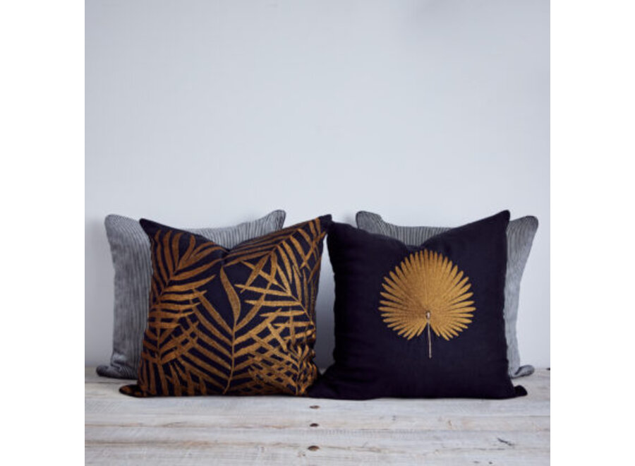 Throw pillow Kava Bronze Fan Palm