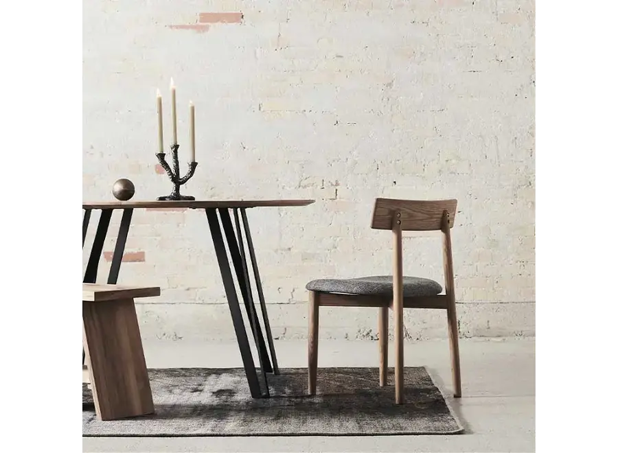 Chaise de salle à manger 'Tetra' - Nature/Concrete