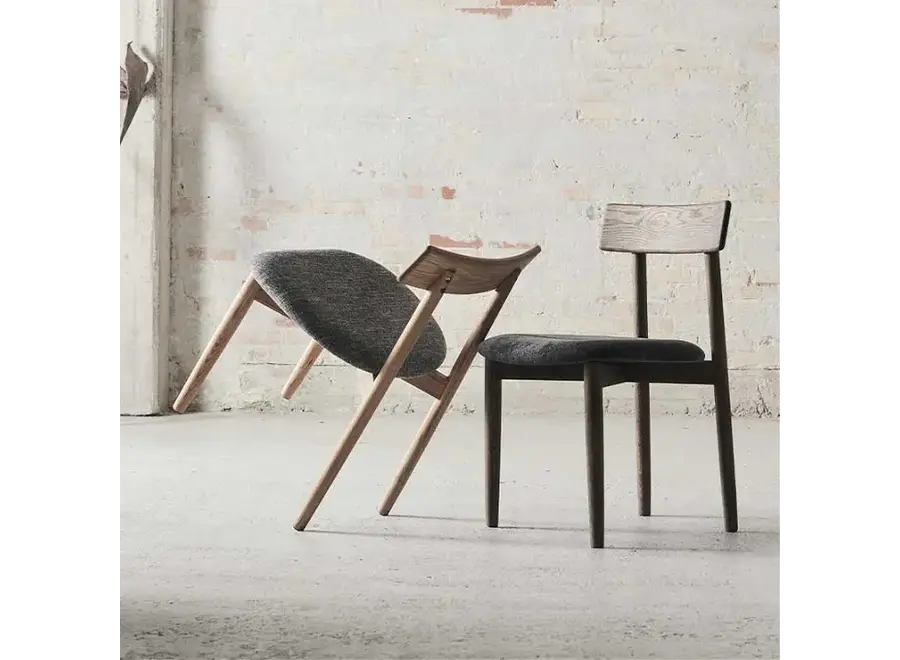 Chaise de salle à manger 'Tetra' - Nature/Concrete