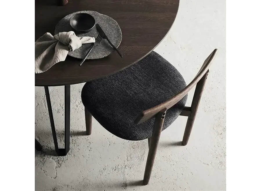 Chaise de salle à manger 'Tetra' - Dark Oil/Granite