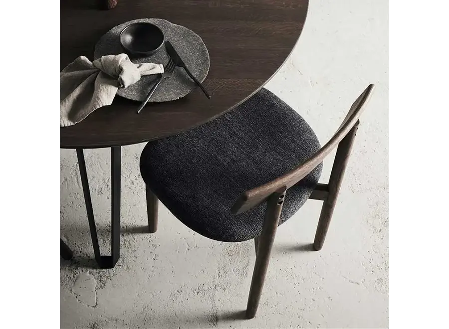 Dining room chair 'Tetra' - Dark Oil/Granite