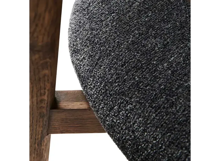 Dining room chair 'Tetra' - Dark Oil/Granite