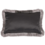 Coussin décoratif Dafne Dark Taupe + Fringe Silver
