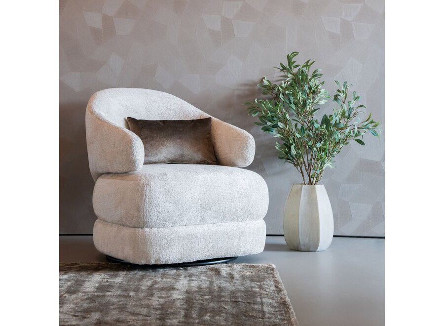 Swivel armchair 'Hudson' - Narvik Cream