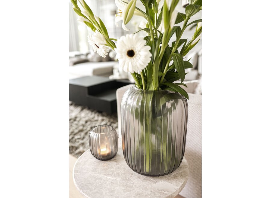 Vase 'Colorado' L - grey