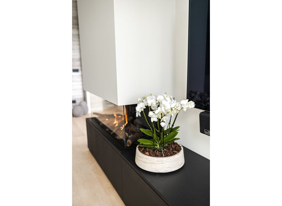 Bowl 'Aarhus' Travertine - L