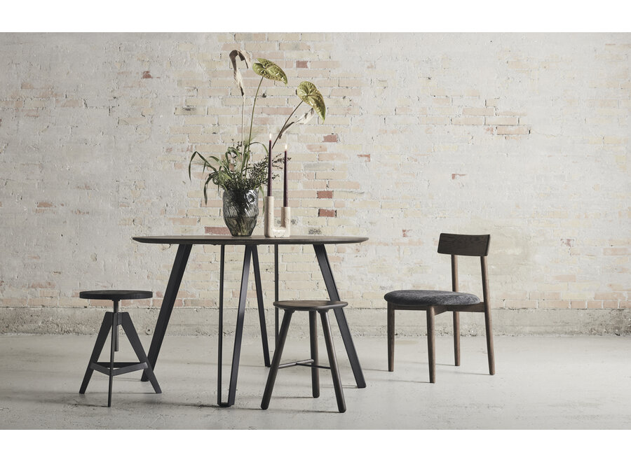 Dining room chair 'Tetra' - Dark Oil/Granite