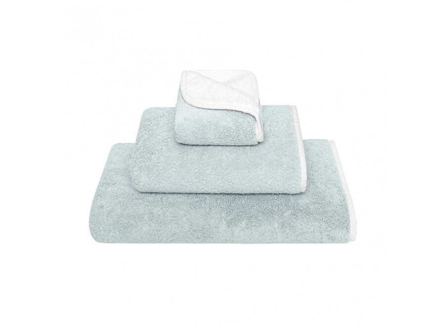 Handdoek 'Bicolore' - White/Sea Mist
