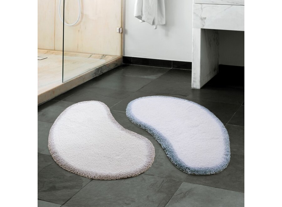 Tapis de bain 'Maiko' - White/Fog