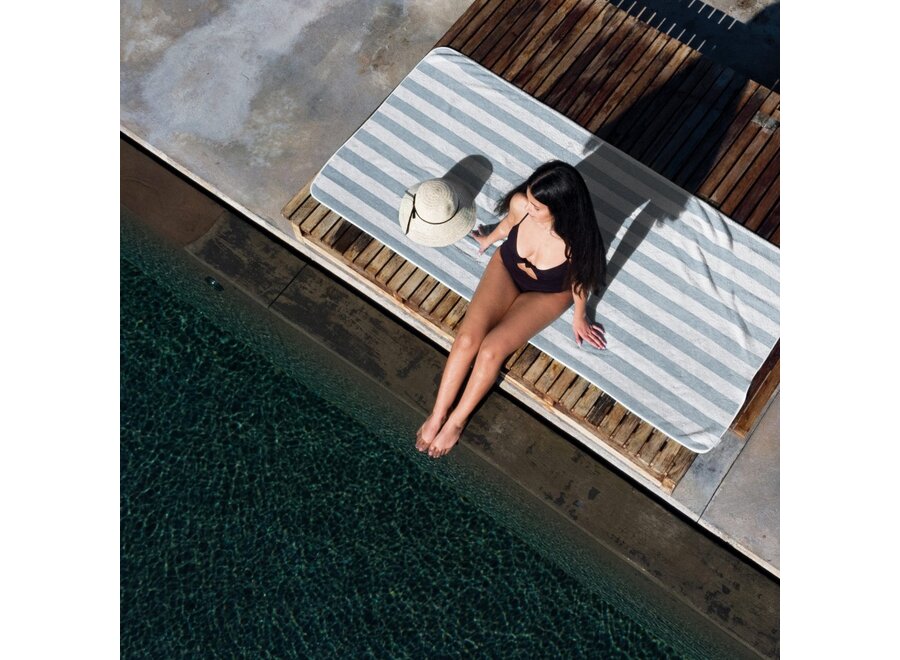 Beach towel 'Aveiro' - Seamist/White