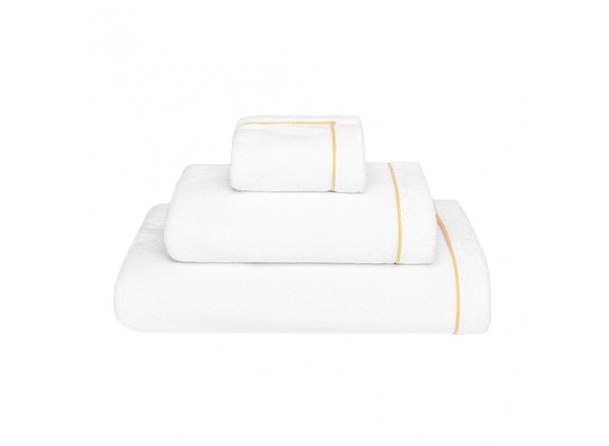 Handdoek 'Continental' - White/Gold