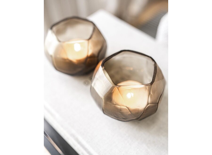 Tealight 'Perlite' in the color 'smoke'