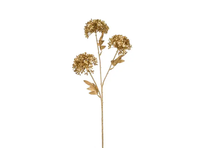 Artificial flowers Viburnum set of 2 - Gold