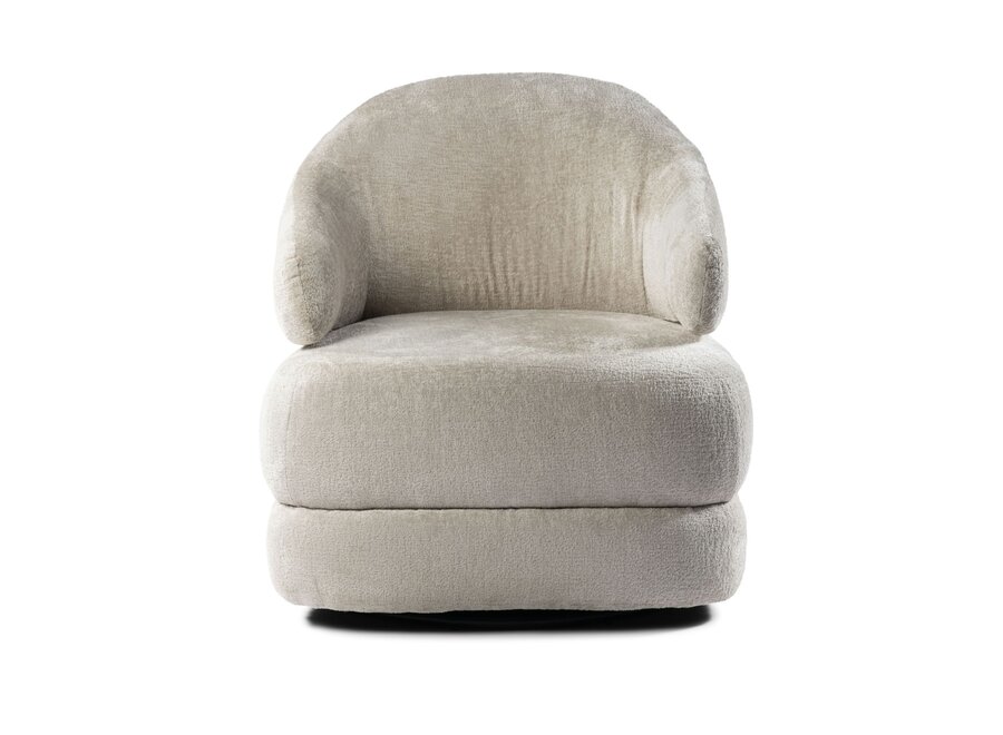 Swivel armchair 'Hudson' - Narvik Cream