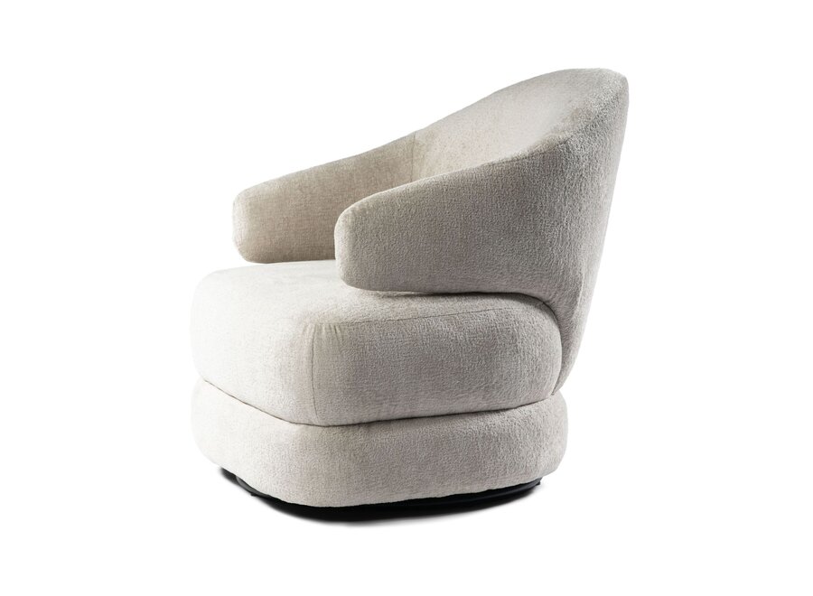 Swivel armchair 'Hudson' - Narvik Cream