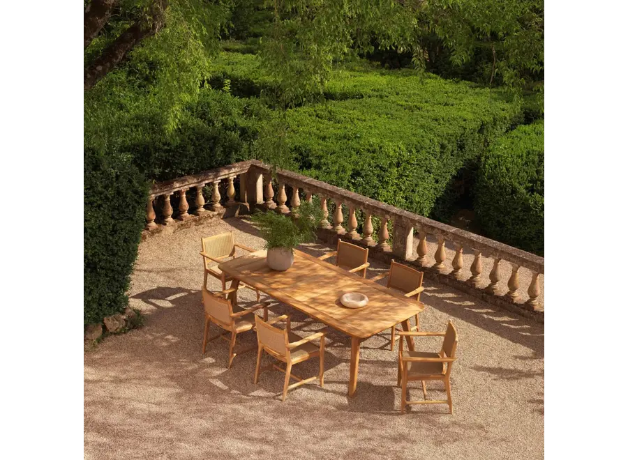 Chaise de salle à manger d'extérieur 'Pivetti' -  Natural Teak