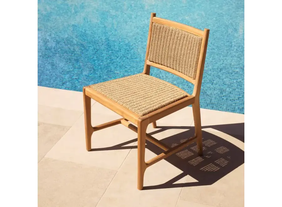 Outdoor dining chair 'Pivetti' - Natural Teak