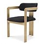 Dining chair 'Donato' - Bouclé black